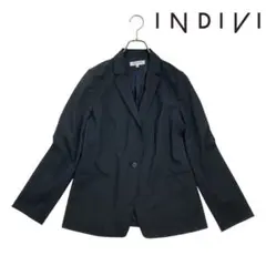 09T011☆ INDIVI 薄手 テーラードジャケッ フォーマル 春秋 M