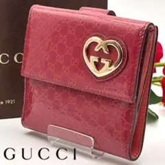 ^_^様用 GUCCI グッチ 245727 GGシマ ラブリーハート 二つ折り財布（小銭