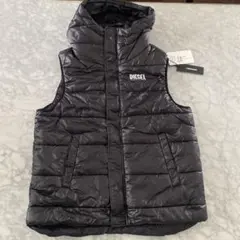 新品　ディーゼル　16Y ダウンベスト　ブラック