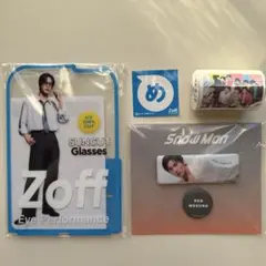 Zoff✖️目黒蓮オリジナルアイウェアスタンドアクスタ　缶バッジ　ロール付箋