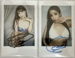 友田彩也香　2点セット　直筆サイン入りチェキ　チェキ