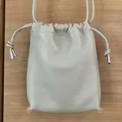Beaure カウレザー ミニショルダーバッグ ベージュ