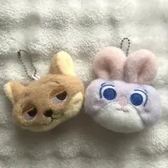 ズートピア　ジュディ　ニック　ぬいぐるみキーホルダー　マスコットキーホルダー