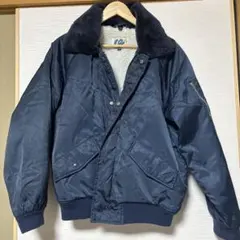 【美品】WORLD ISLAND ボアジャケット ネイビー Mサイズ 襟ボア