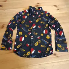 JUNK STORE 120cm 柄シャツ 長袖シャツ ネルシャツ チェック