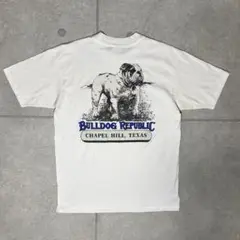 Hanes　Tシャツ　ブルドッグ　80s　USA製　テキサス州　シングルステッチ
