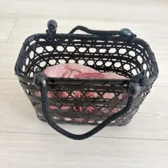 浴衣　カゴバック　巾着付　和装バッグのサムネイル