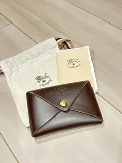 【新品未使用】イルビゾンテ IL BISONTE カードケース ダークブラウン