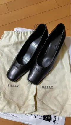 BALLY ヒールパンプス 黒 スクエアトゥ 23.5cm 修理必須