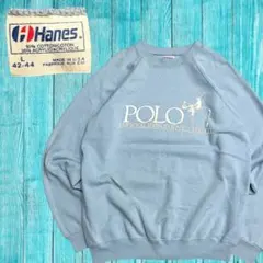 80s USA製 Hanes ヴィンテージ スウェット POLO チームロゴ L