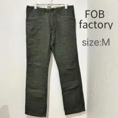 【FOBfactory】(M)オリーブグリーン/ストレートパンツ/ウール混