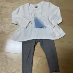 エルサ長袖トップス&リブレギンス　90サイズ