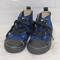 Lee リー ハイカットスニーカー 青と黒 チェック柄 サイドゴア SIZE16