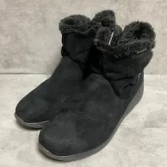 【ルコックスポルティフ】（24）ショートブーツ ボア ウェッジソール スエード