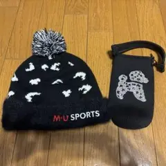 週末値下げ！【秋冬レディースゴルフ】AddElm ニット帽とポーチ　セット