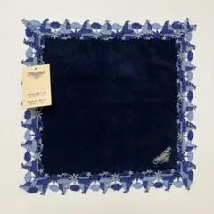 【新品未使用】近沢レース タオルハンカチ マリーン ブルー 元町本店限定