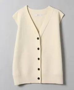 JEANASiS アイボリー Vネック ニットベスト