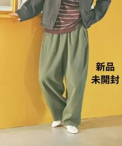 Semoh 22SS リネンピンタックスラックス グリーン系 イージーパンツ 麻 Semoh 22SS リネンピンタックスラックス グリーン系 イージーパンツ 麻