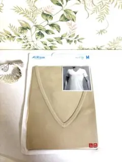 エアリズム Ｍサイズ Ｖネック 半袖 インナー ベージュ ユニクロ