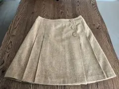 組曲フレア巻きスカート 3ボタン付き