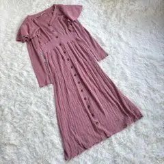 【WILLSELECTION】ニットワンピース ピンク 長袖