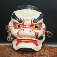A643縁起物 備中坊 能面 天狗面 壁飾り インテリア 工芸品