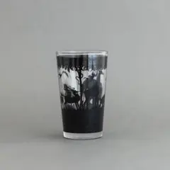 動物シルエットのガラスコップ