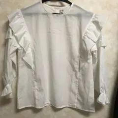 GLOBAL WORK キッズフリルブラウス 白130