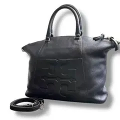 Tory Burch トリーバーチ レザー 2wayバッグ ハンドバッグ　紺色