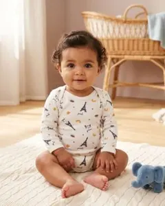 プチバトー ベビー肌着セット 80 長袖ボディ Petit Bateau