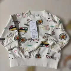 新品　ベビートレーナー　80cm しまむら　ブルドッグ　綿100% 裏毛