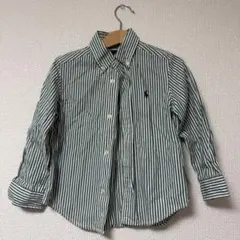 Ralph Lauren 緑と白のストライプシャツ