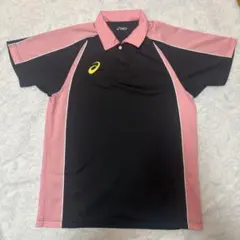 asics 卓球用ポロシャツ 黒/ピンク