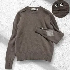 【美品✨】カシミヤ クルーネックセーター ユニクロ×アニヤハインドマーチ 茶色M