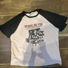 DAZY SHEIN フィギュアとスローガンプリント Tシャツ ピンク