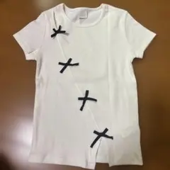 ZARA リボン付き リブTシャツ 156cm