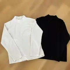 ユニクロ　キッズ　リブハイネックTシャツ　130 2枚セット