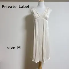 Private Label ノースリーブ プリーツワンピース ホワイト レースのサムネイル