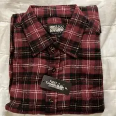 FIRST DOWN 長袖シャツ M 赤系チェック