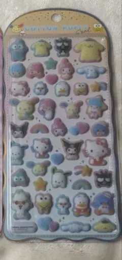 【当日発送】コットンパフィーシール　サンリオ　全員　集合　サンリオキャラクターズ