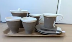 カフェセット　陶器製カップセット　鳥
