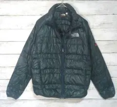 ザノースフェイス　刺繍ロゴ　ライトダウンジャケット　レディースS　GREEN
