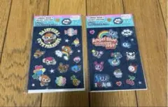 エンジェルブルー デニムファブリックステッカー セリア