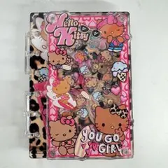 日焼けキティ レオパード柄 シャカシャカノート バインダー シール帳