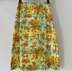 spick &span 膝下花柄チェックスカートのサムネイル