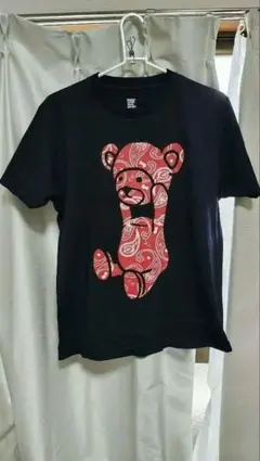 graniph Tシャツ ペイズリー コントロールベア ネイビーM