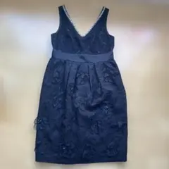 グレースクラス／GRACE CONTINENTAL 刺繍ビーズ装飾ブラックドレス