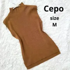cepo/セポボトルネックノースリーブニットトップス細リブサマーニットのサムネイル