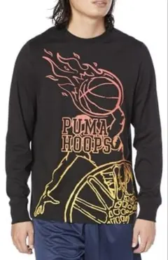PUMA HOOPS 長袖カットソー ブラック