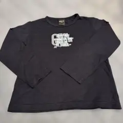 COMME CA ISM 黒 長袖カットソー 120A
